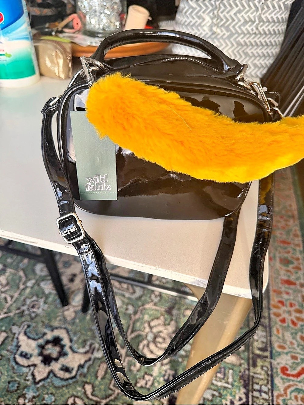 Wild Fable Black & Orange Crossbody Bag